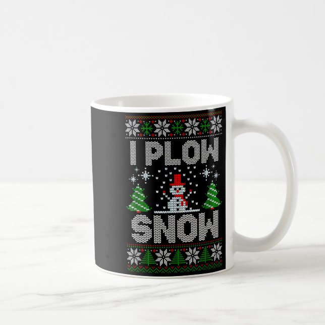 Taza De Café Christmas Sweater I Plow Snow Matching Couples Paj (Derecha)