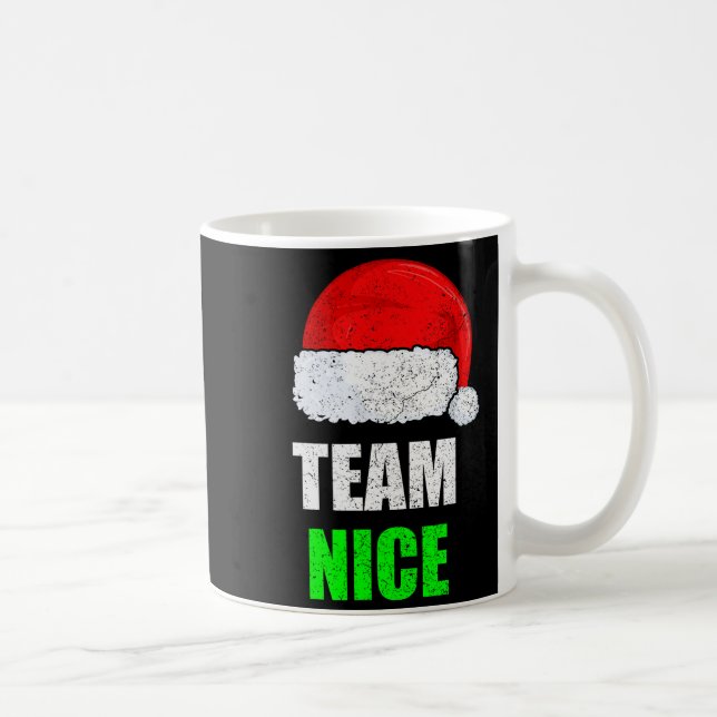 Taza De Café Christmas Team Nice Shirt, Matching Family Pajama, (Derecha)
