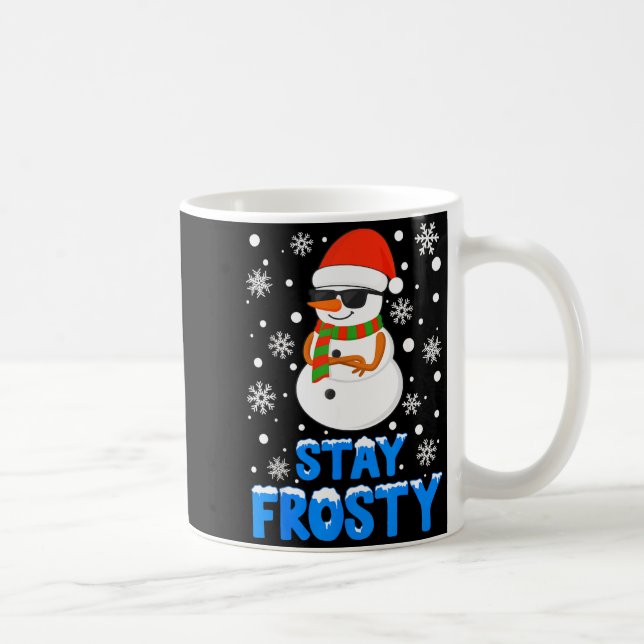 Taza De Café Christmas Tee Funny Frosty Xmas Cool Snowman Women (Derecha)