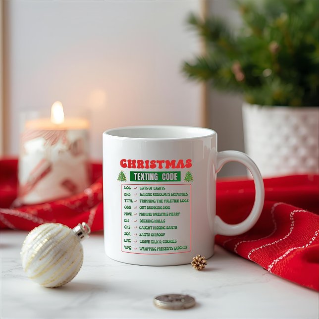 Taza De Café Christmas Texting Code  (Subido por el creador)