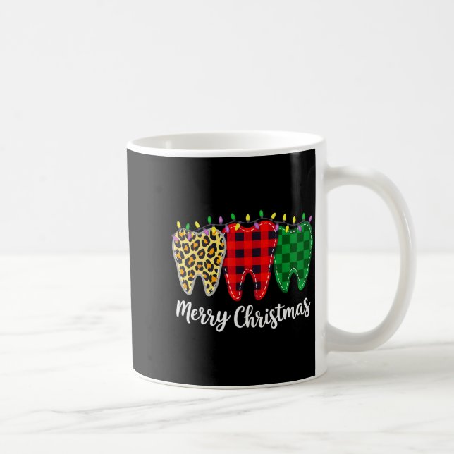 Taza De Café Christmas Tooth Dentist Dental Istant Teeth Leopar (Derecha)