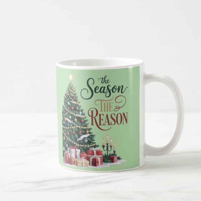 Taza De Café Christmas Tree The Season The Reason (Derecha)