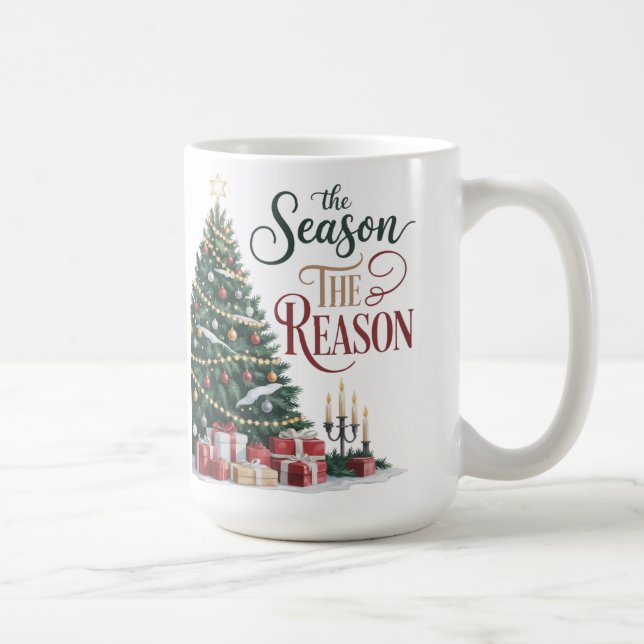 Taza De Café Christmas Tree The Season The Reason (Derecha)