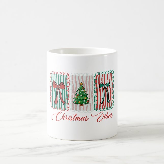 Taza De Café Christmas Vibes Festive Holiday Design (Centro)