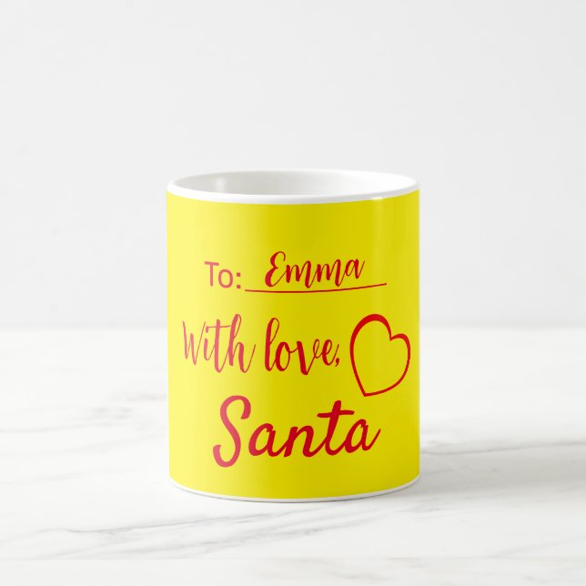 Taza De Café Christmas With Love From Santa Simple (Centro)