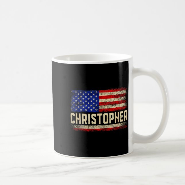 Taza De Café Christopher First Name Shirt Christopher Name Amer (Derecha)