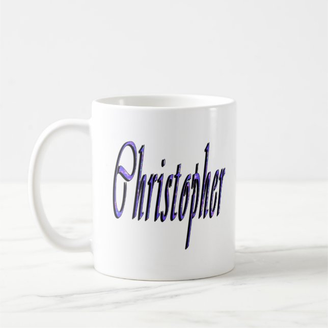 Taza De Café Christopher, nombre, logotipo, (Izquierda)
