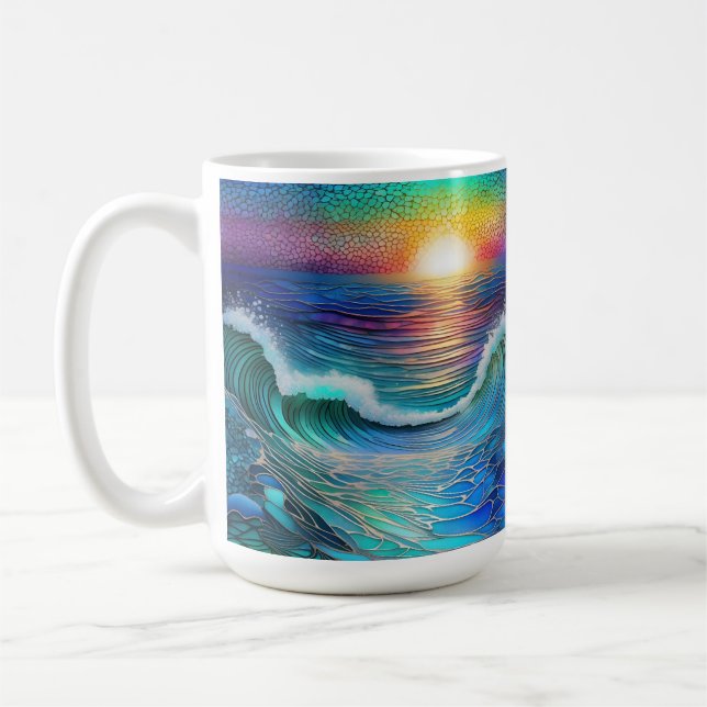 Taza De Café Chroma Sea Seascape (Izquierda)