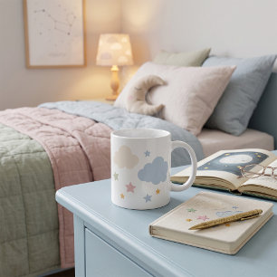 Taza De Café Chubascos de Pastel y Cumpleaños de Estrellas para