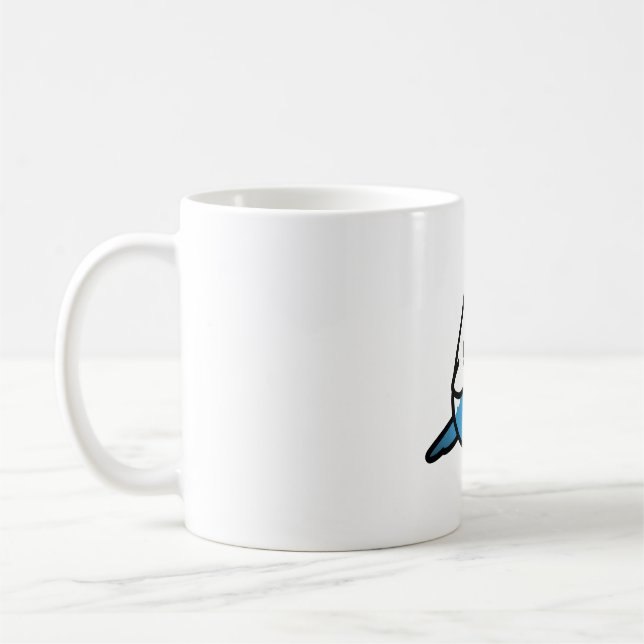 Taza De Café Chubby Blue Budgie - Mujer (Izquierda)