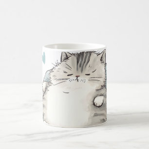 Taza De Café Chubby Cat Chill Vibes