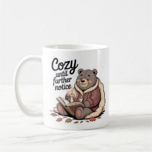 Taza De Café Chubby Cosy Bear Leyendo Vela Otoño