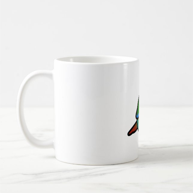 Taza De Café Chubby Green Cheek Conure (Izquierda)