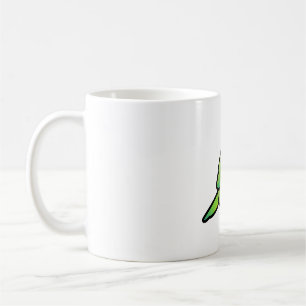 Taza De Café Chubby Green Ringneck Parakeet