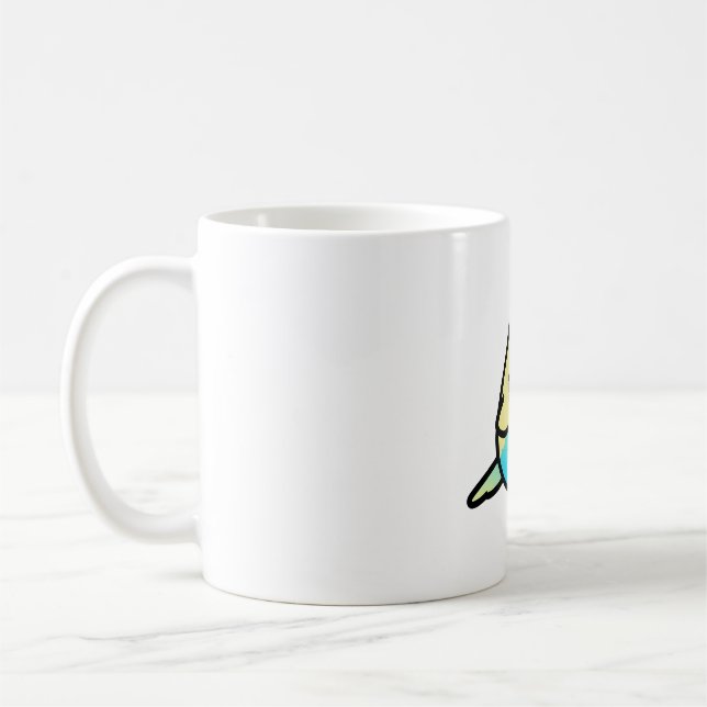 Taza De Café Chubby Rainbow Spangle Budgie - Hombre (Izquierda)