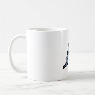 Taza De Café Chubby Slate Blue Budgie