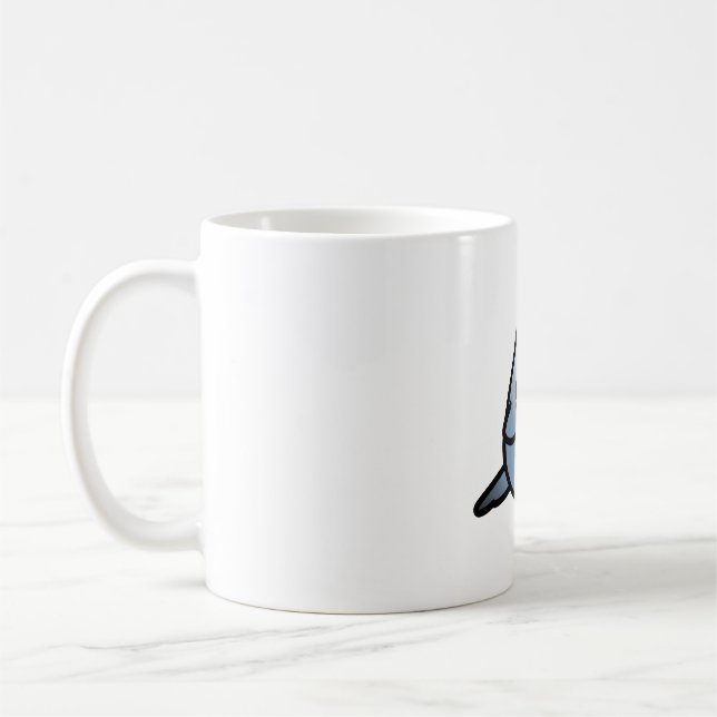 Taza De Café Chubby Slate Blue Budgie (Izquierda)