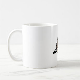 Taza De Café Chubby Zebra Finch con pies Naranjas