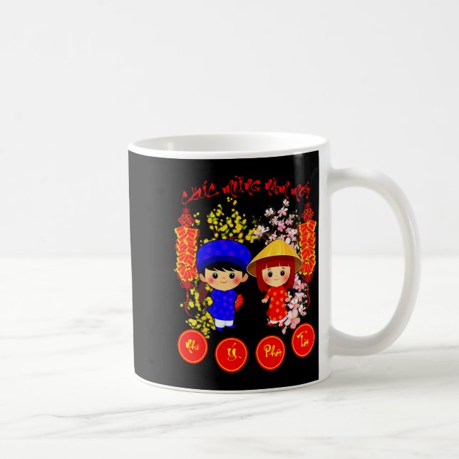 Taza De Café Chuc Mung Nam Moi 2026 Tee Vietnamese Lunar New Ye (Derecha)