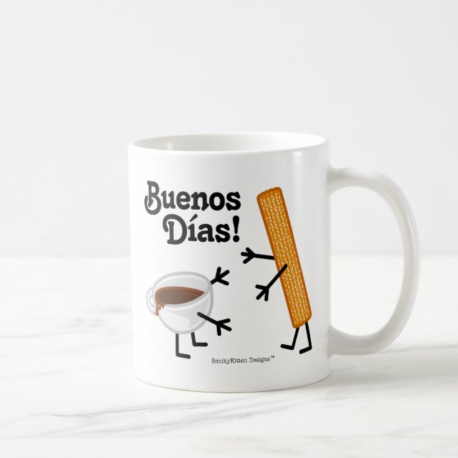 Taza De Café Churro y chocolate - Buenos días! (Derecha)