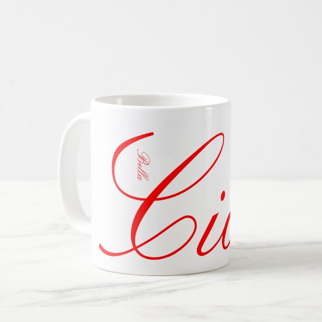 Taza De Café Ciao Bella - Agradable café Personalizado Mug (Anverso izquierdo)