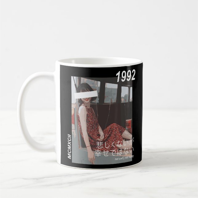 Taza De Café Ciberpunk japonés Tokio Streetwear Estética japone (Izquierda)