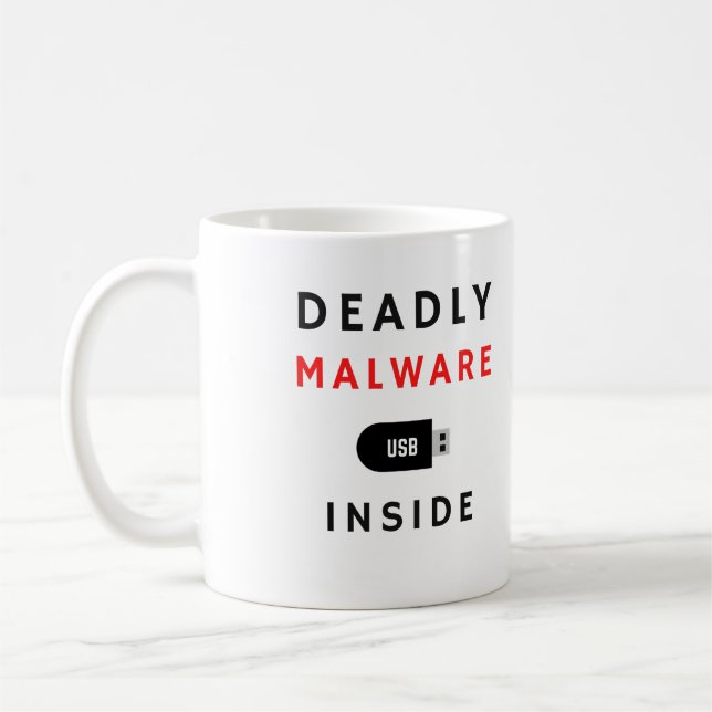Taza De Café Ciberseguridad con malware mortal - Cotizaciones d (Izquierda)