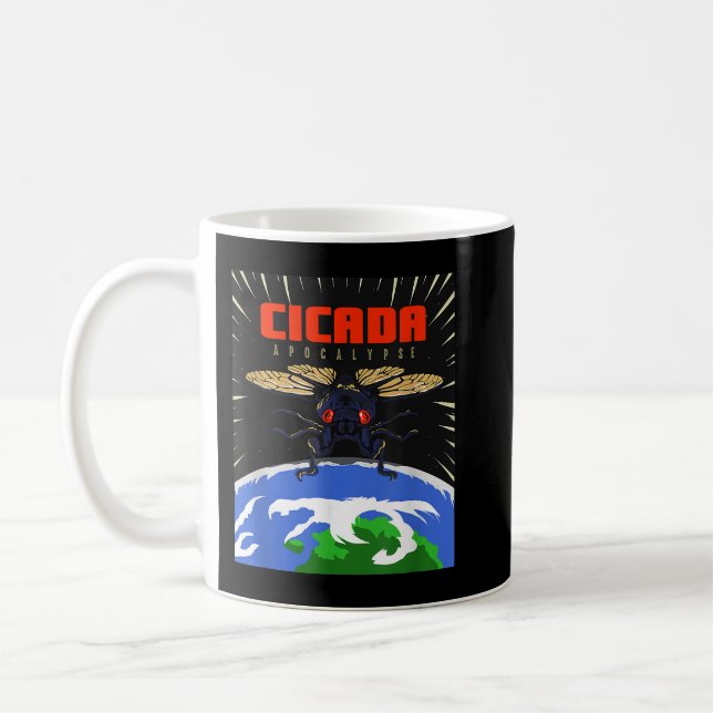 Taza De Café Cicada Apocalypse Brood X Invasion Cicada (Izquierda)