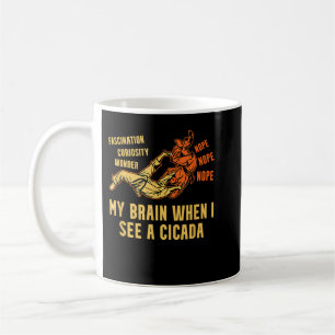 Taza De Café Cicada Brood X Gracioso Cuando Veo Una Cicada