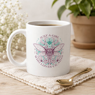 Taza De Café Cicada Cita Solo una Chica Que Ama las Cigarras
