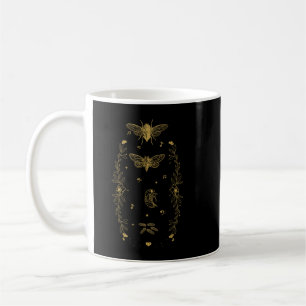 Taza De Café Cicada colorida del insecto de atardecer retro vin