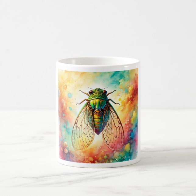 Taza De Café Cicada in watercolor 160724AREF227 - Watercolor (Centro)