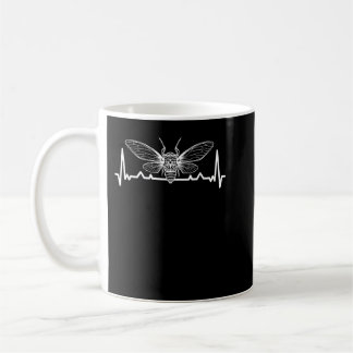 Taza De Café Cicada Periódica de Latido Cardíaco