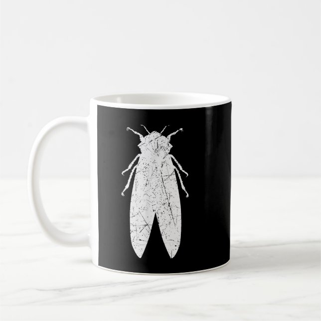 Taza De Café Cicadas Brood X Verano Magicicada Funny Retro Cic (Izquierda)