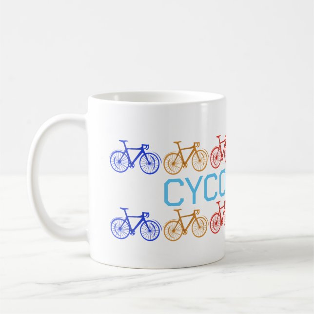 Taza De Café Ciclismo, bicicleta, bicicleta de carretera, cicli (Izquierda)
