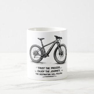 Taza De Café Ciclismo de confianza en el proceso Boceto de bici