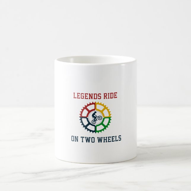 Taza De Café Ciclismo de cosecha rústica (Centro)