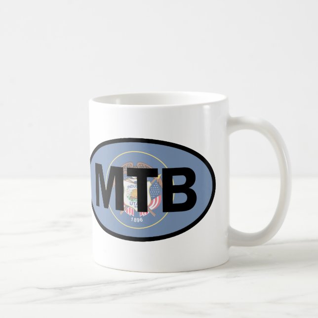Taza De Café Ciclismo de Montaña Bandera de Utah (Derecha)