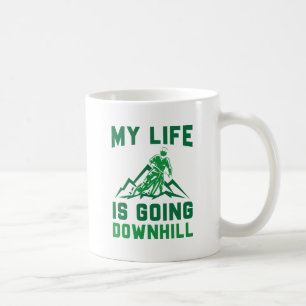 Taza De Café Ciclismo de montaña cuesta abajo