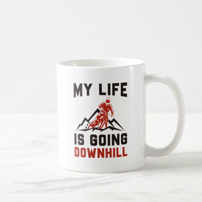 Taza De Café Ciclismo de montaña cuesta abajo (Derecha)