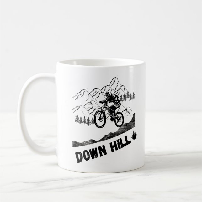 Taza De Café Ciclismo de montaña cuesta abajo (Izquierda)