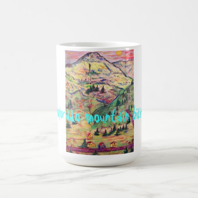 Taza De Café ciclismo de montaña de colorado (Centro)