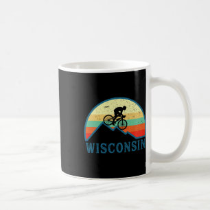 Taza De Café Ciclismo de montaña de Wisconsin Retro Wisconsin M