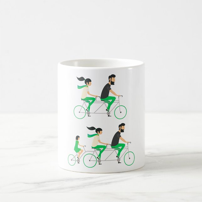 Taza De Café Ciclismo en bicicleta tándem familiar (Subido por el creador)