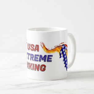 Taza De Café Ciclismo Patriótico BMX EE. UU.