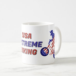 Taza De Café Ciclismo Patriótico BMX EE. UU.