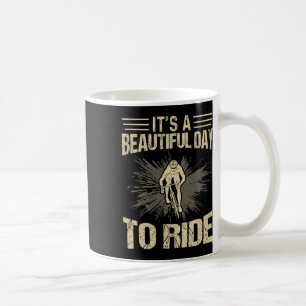 Taza De Café Ciclista Amante Del Ciclismo De Montaña En Bicicle