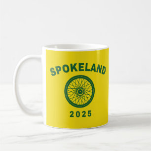 Taza De Café Ciclista californiano de Spokeland Oakland