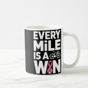 Taza De Café Ciclista con conciencia del cáncer de mama en bici