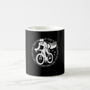 Taza De Café Ciclista de ciclismo de bicicleta superhéroe